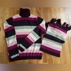 Turtleneck sweater with a scarf, 100% cashmere! Great condition!!!